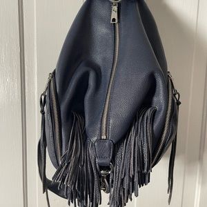 Rebecca Minkoff Large Julian Fringe -Navy
